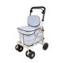 NEW Backrest & Seat  Shopping / Walking Trolley - Sky Blue