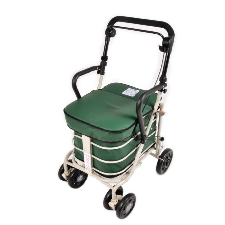 NEW Armrest & Seat Shopping / Walking Trolley - Forest Green