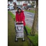 Royal Backrest with Armrest & Seat Shopping / Walking Trolley - Brown Tartan