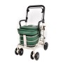 NEW Royal Backrest with Armrest & Seat Shopping / Walking Trolley - Forest Green