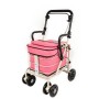 NEW Royal Backrest with Armrest & Seat Shopping / Walking Trolley - Pink