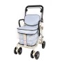 NEW Royal Backrest with Armrest & Seat Shopping / Walking Trolley - Sky Blue