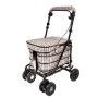 2025 NEW Seated Shopping / Walker Trolley - Light Tartan BLACK EDITION