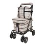 2025 NEW Seated Shopping / Walker Trolley - Light Tartan BLACK EDITION