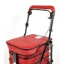 2025 NEW Backrest & Seat  Shopping / Walking Trolley -  Red BLACK EDITION