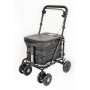 2025 NEW Seated Shopping / Walker Trolley - Black (BLACK FRAME)