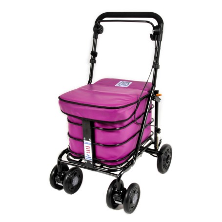 2025 NEW Seated Shopping / Walker Trolley - Purple BLACK EDITION
