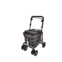 2025 NEW Backrest & Seat  Shopping / Walking Trolley -  BLACK EDITION
