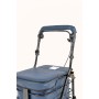 2025 NEW Backrest & Seat  Shopping / Walking Trolley -  Navy BLACK EDITION