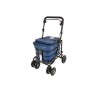 2025 NEW Backrest & Seat  Shopping / Walking Trolley -  Navy BLACK EDITION