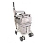 2025 NEW Backrest & Seat  Shopping / Walking Trolley -  Light Tartan BLACK EDITION