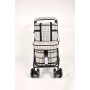 2025 NEW Backrest & Seat  Shopping / Walking Trolley -  Light Tartan BLACK EDITION