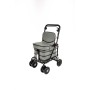 2025 NEW Backrest & Seat  Shopping / Walking Trolley - Grey BLACK EDITION