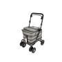 2025 NEW Backrest & Seat  Shopping / Walking Trolley - Grey BLACK EDITION