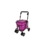 2025 NEW Backrest & Seat  Shopping / Walking Trolley - Purple BLACK EDITION