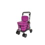 2025 NEW Backrest & Seat  Shopping / Walking Trolley - Purple BLACK EDITION
