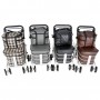 Royal Backrest with Armrest & Seat Shopping / Walking Trolley - Brown Tartan