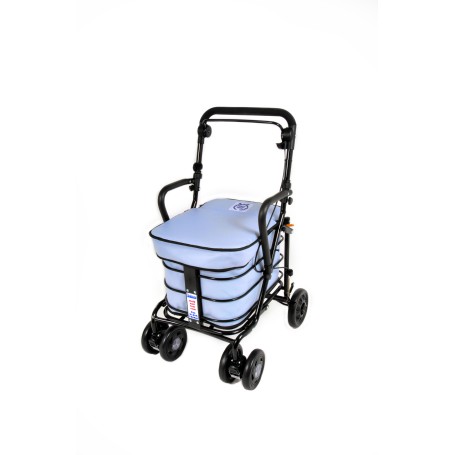 2025 NEW Armrest & Seat Shopping / Walking Trolley -  Sky Blue BLACK EDITION