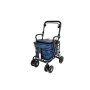 NEW 2025 Royal Backrest with Armrest & Seat Shopping / Walking Trolley - Navy BLACK EDITION
