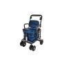 NEW 2025 Royal Backrest with Armrest & Seat Shopping / Walking Trolley - Navy BLACK EDITION