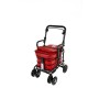 NEW 2025 Royal Backrest with Armrest & Seat Shopping / Walking Trolley - Red BLACK EDITION