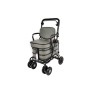 NEW 2025 Royal Backrest with Armrest & Seat Shopping / Walking Trolley - Grey BLACK EDITION