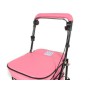 2025 NEW Backrest & Seat  Shopping / Walking Trolley - Pink BLACK EDITION