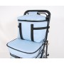 NEW Royal Backrest with Armrest & Seat Shopping / Walking Trolley - Sky Blue