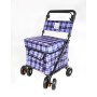 NEW - Lightweight Walk, Rest & Shop 3 in 1 Trolley - Lilac Tartan