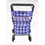 NEW - Lightweight Walk, Rest & Shop 3 in 1 Trolley - Lilac Tartan