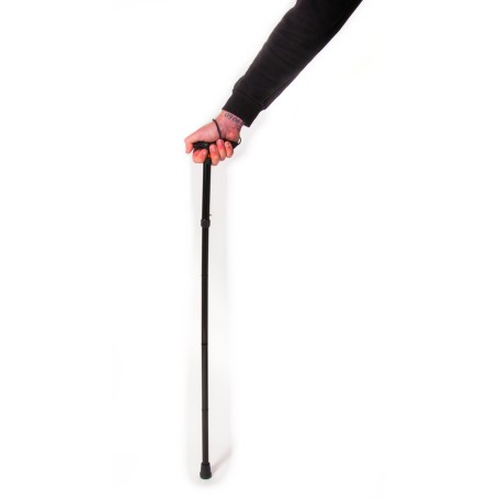 Collapsible, Sturdy Walking Stick - Black