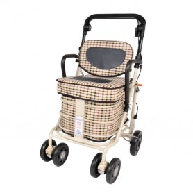 The NEW Backrest Shopper with Armrest - Light Tartan