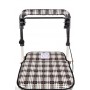 Royal Backrest with Armrest & Seat Shopping / Walking Trolley - Brown Tartan