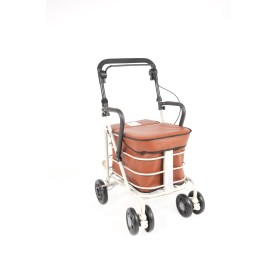 Shopping Trolley with Seat & Armrest LIMITED EDITION - Light Brown